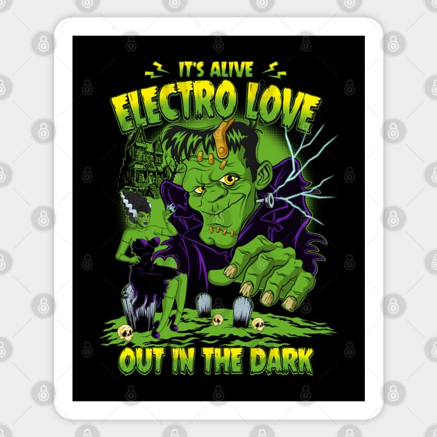 Electro Love Sticker by BlackMorelli